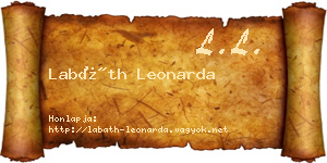 Labáth Leonarda névjegykártya